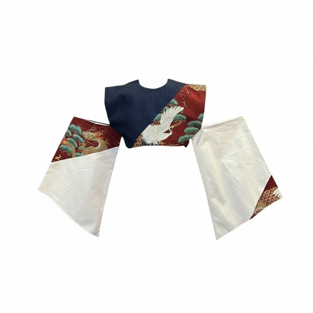 1 of 1 Sculptual cropped top with wide sleeve