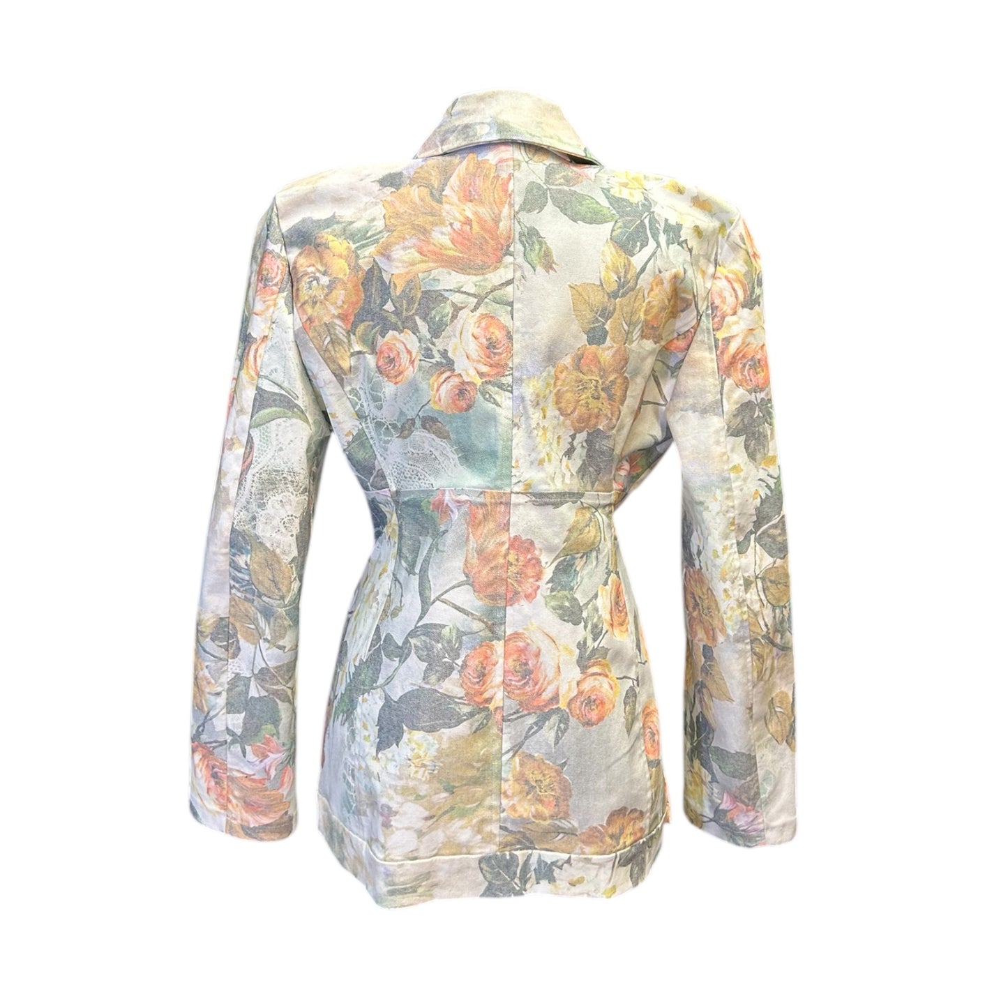 1 of 1 Flower printed denim jacket