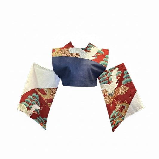 1 of 1 Sculptual cropped top with wide sleeve