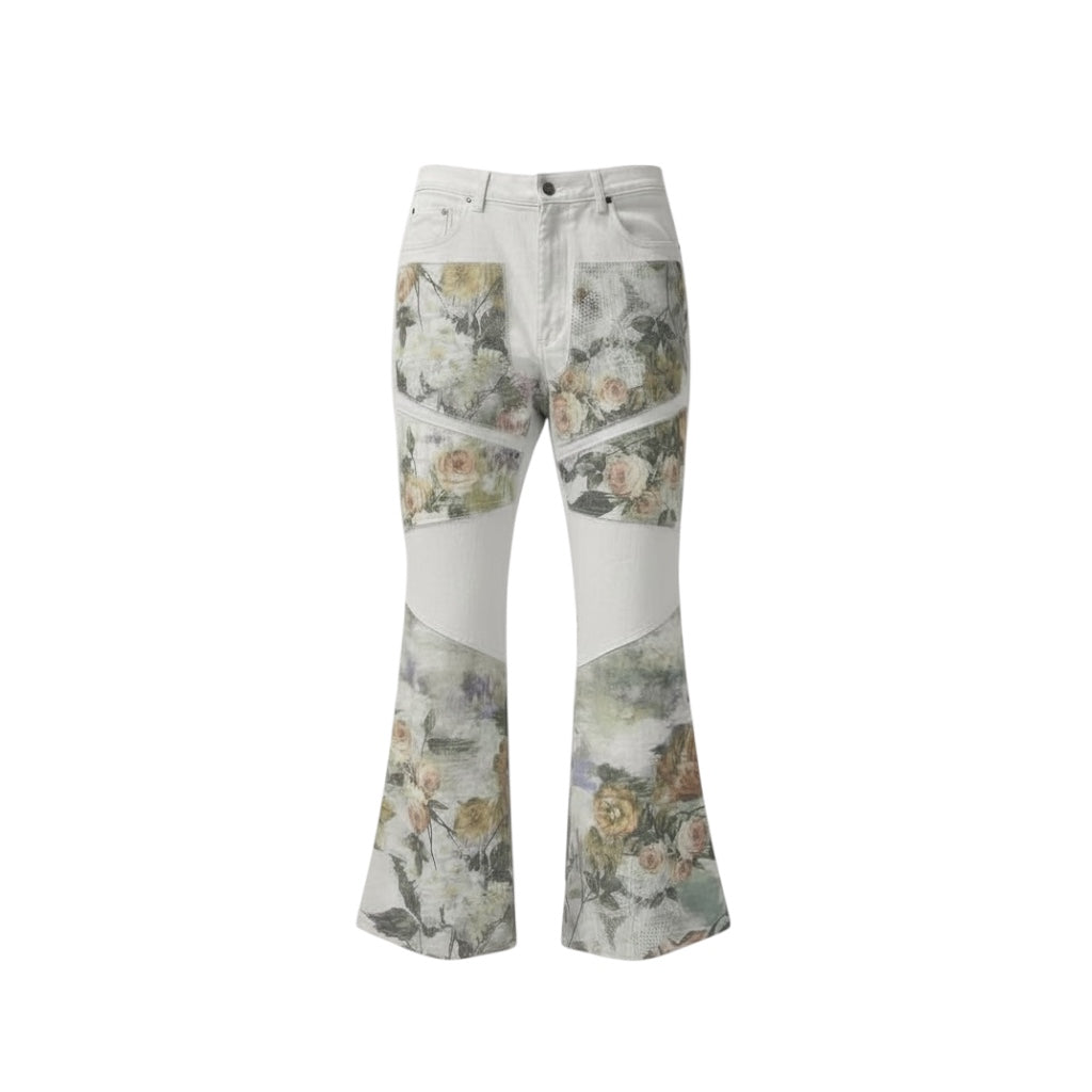 1 of 1 flower patch weork wide denim