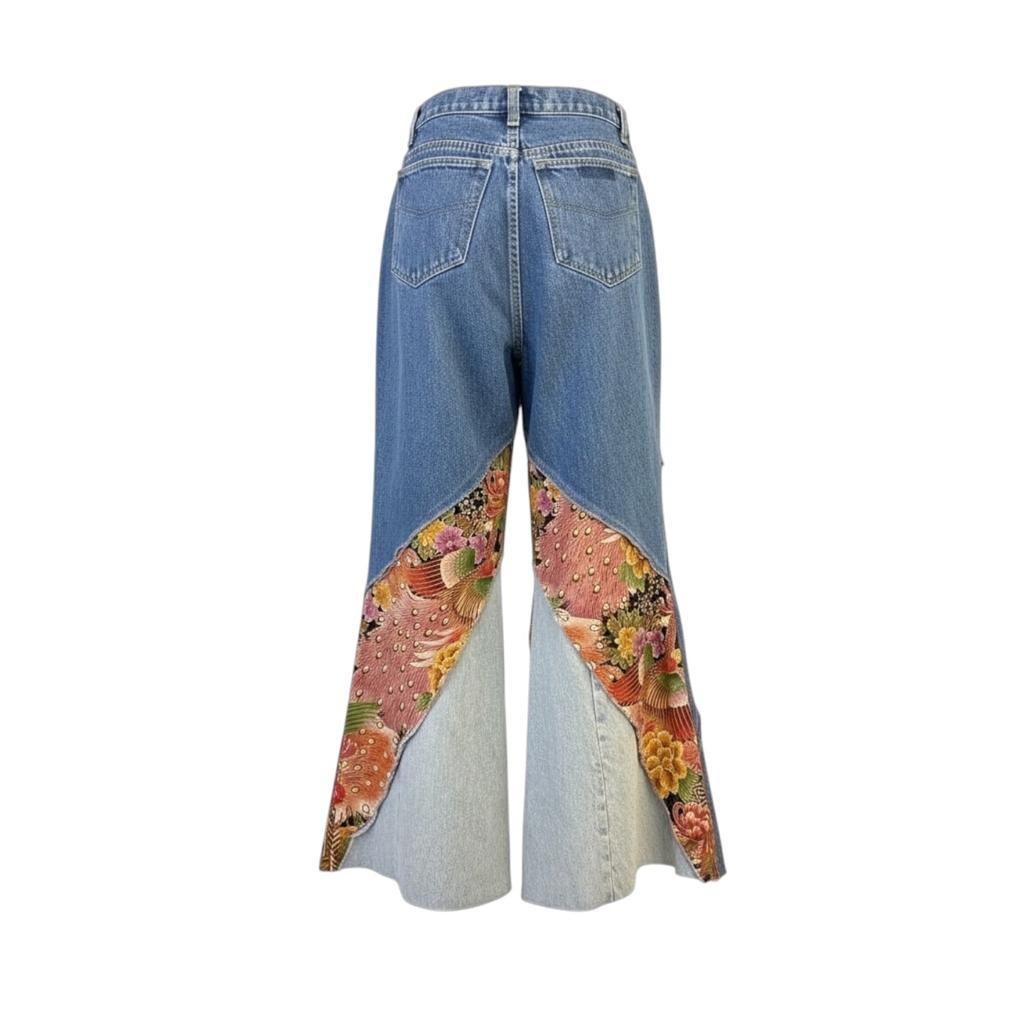 1 of 1 Kimono fabric patch work denim