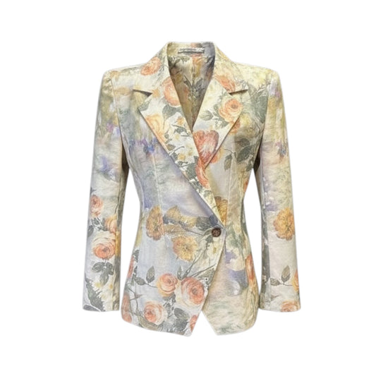 1 of 1 Flower printed denim jacket